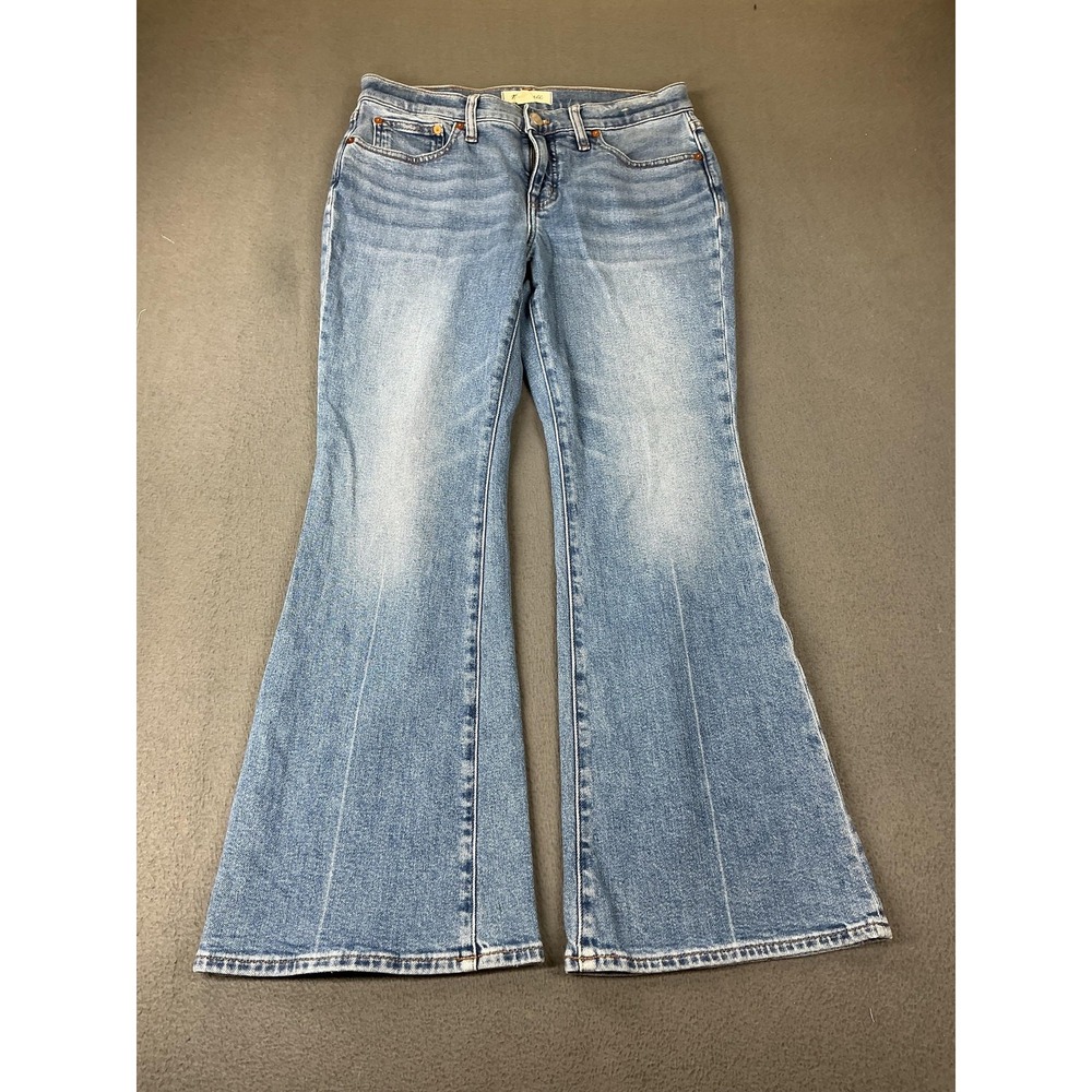 Madewell Jeans Womens 29P Blue Flared Slim High Rise 29 Inseam Stretch Denim